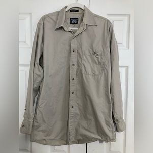 Burberry vintage tan button down‎ shirt 100% cotton made in USA